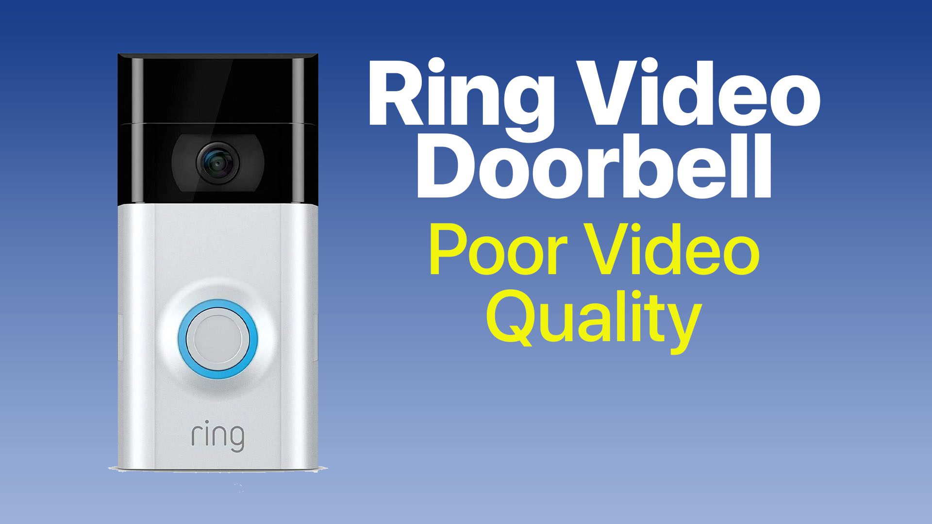 Deteriorating Video Quality on a Ring Video Doorbell