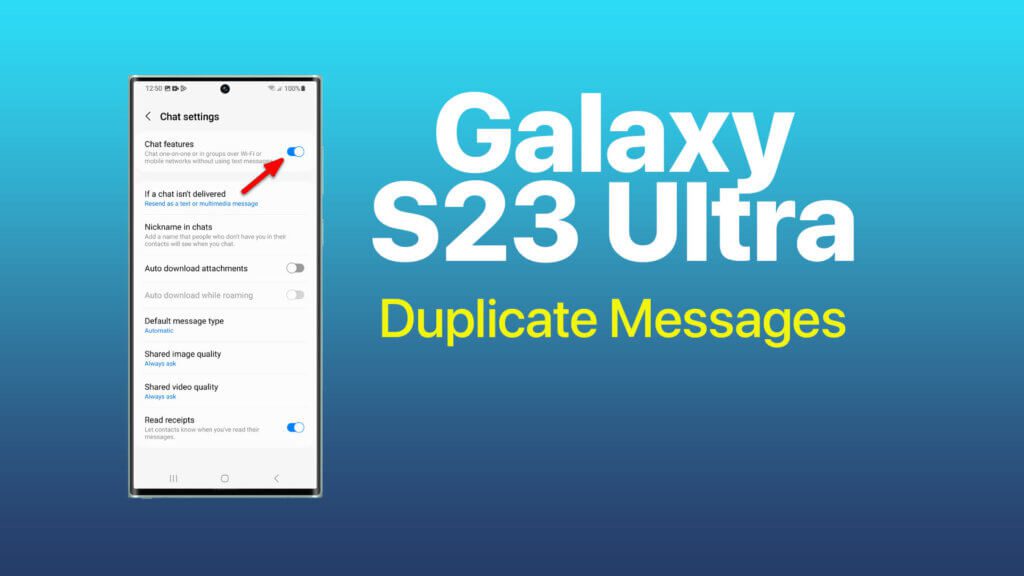 Duplicate Text Messages on Galaxy S23 Ultra