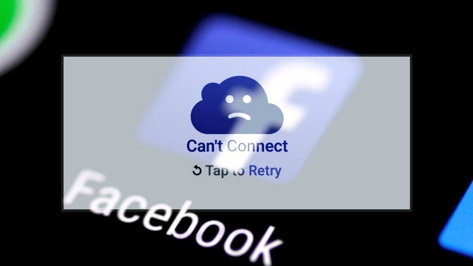 cant connect to Facebook error on iphone