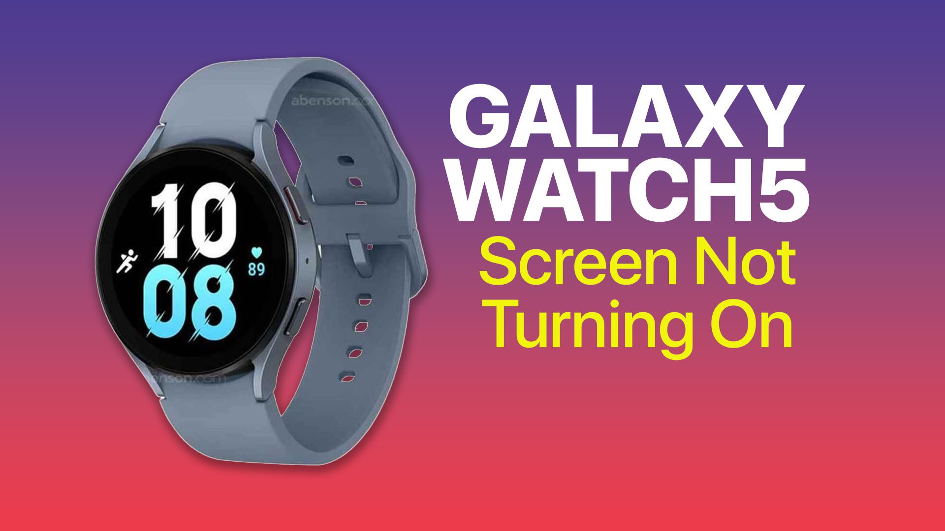 galaxy watch5 screen not turning on