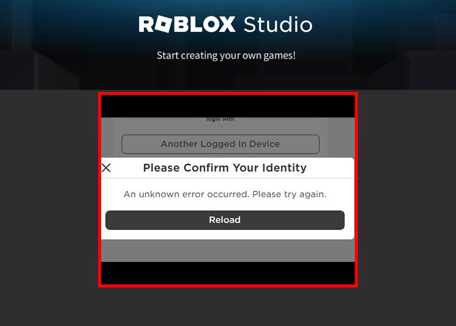 roblox unknown error occurred