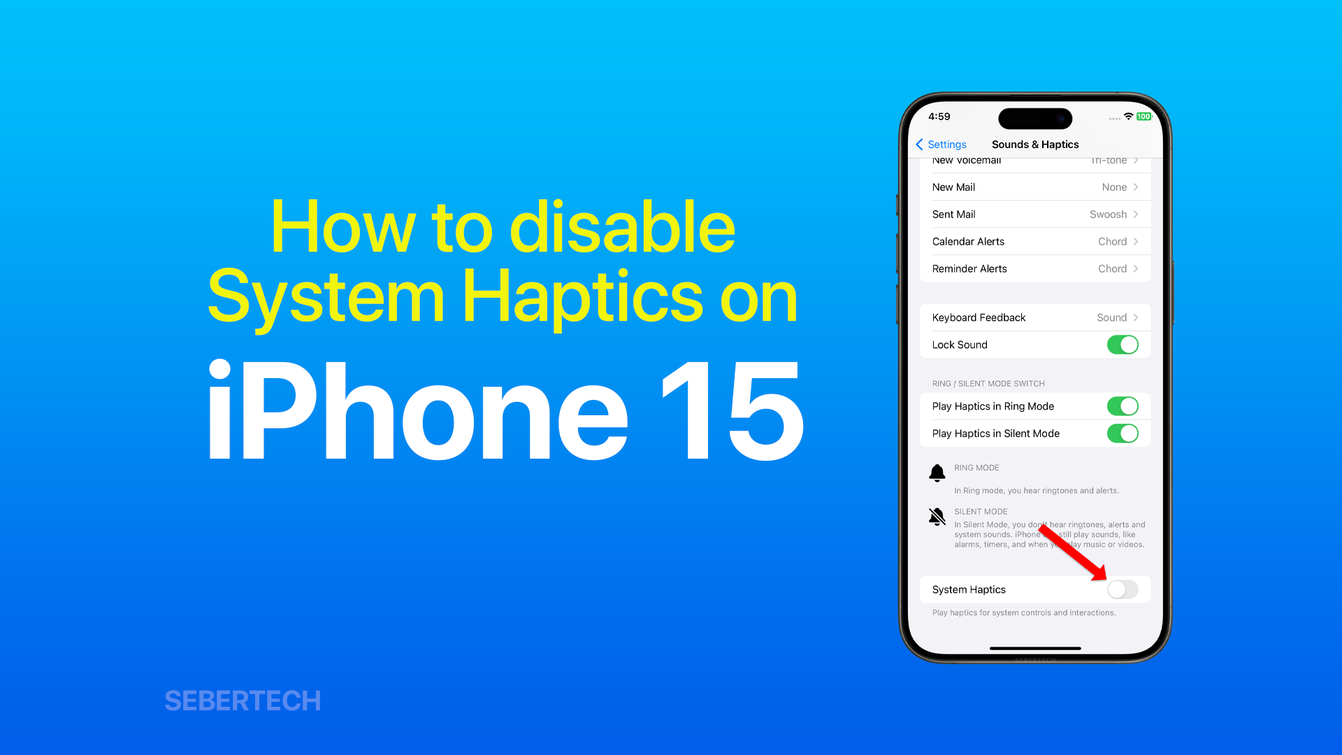How to Disable System Haptics on iPhone 15