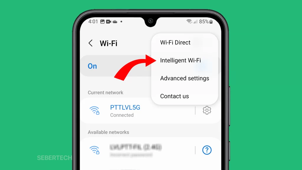Intelligent Wi-Fi is a feature that automatically switches between Wi-Fi and mobile data, and between different Wi-Fi networks, based on the strength and quality of the available connections. This can be helpful for saving battery life and improving your overall internet experience.

However, some people may prefer to manually control which network their device connects to. For example, you may want to prevent your device from connecting to a public Wi-Fi network that you are not sure is secure.

By disabling the Intelligent Wi-Fi features, you can take full control of your device's network connection.