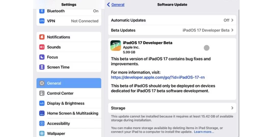 update iPadOS