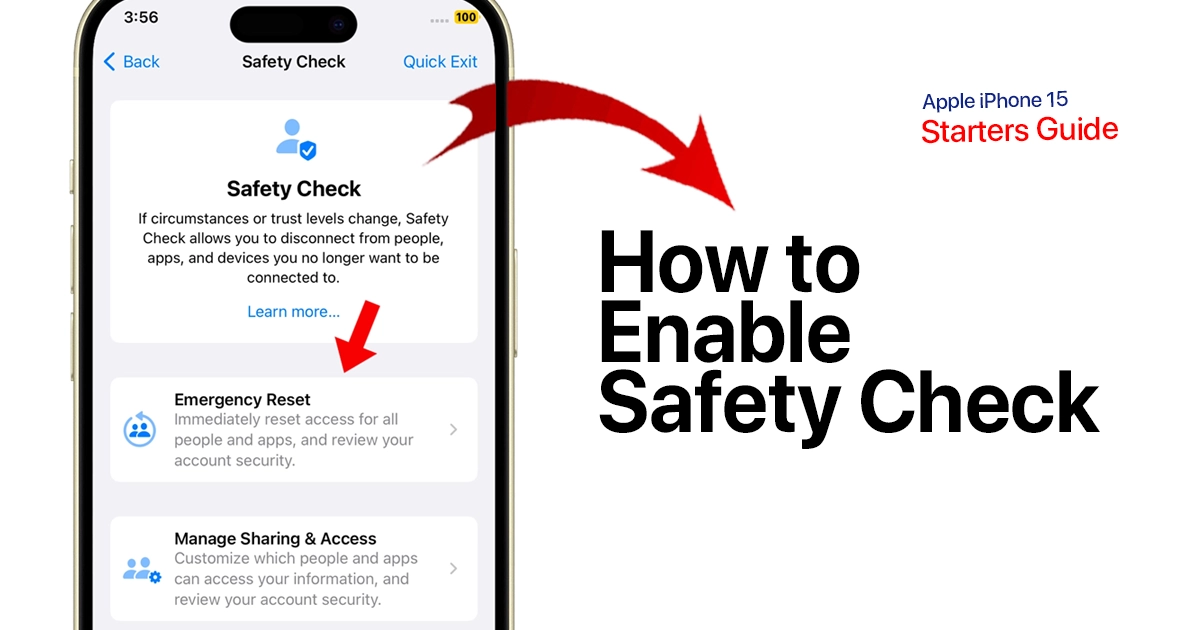 How to Enable Safety Check on Apple iPhone 15 featured