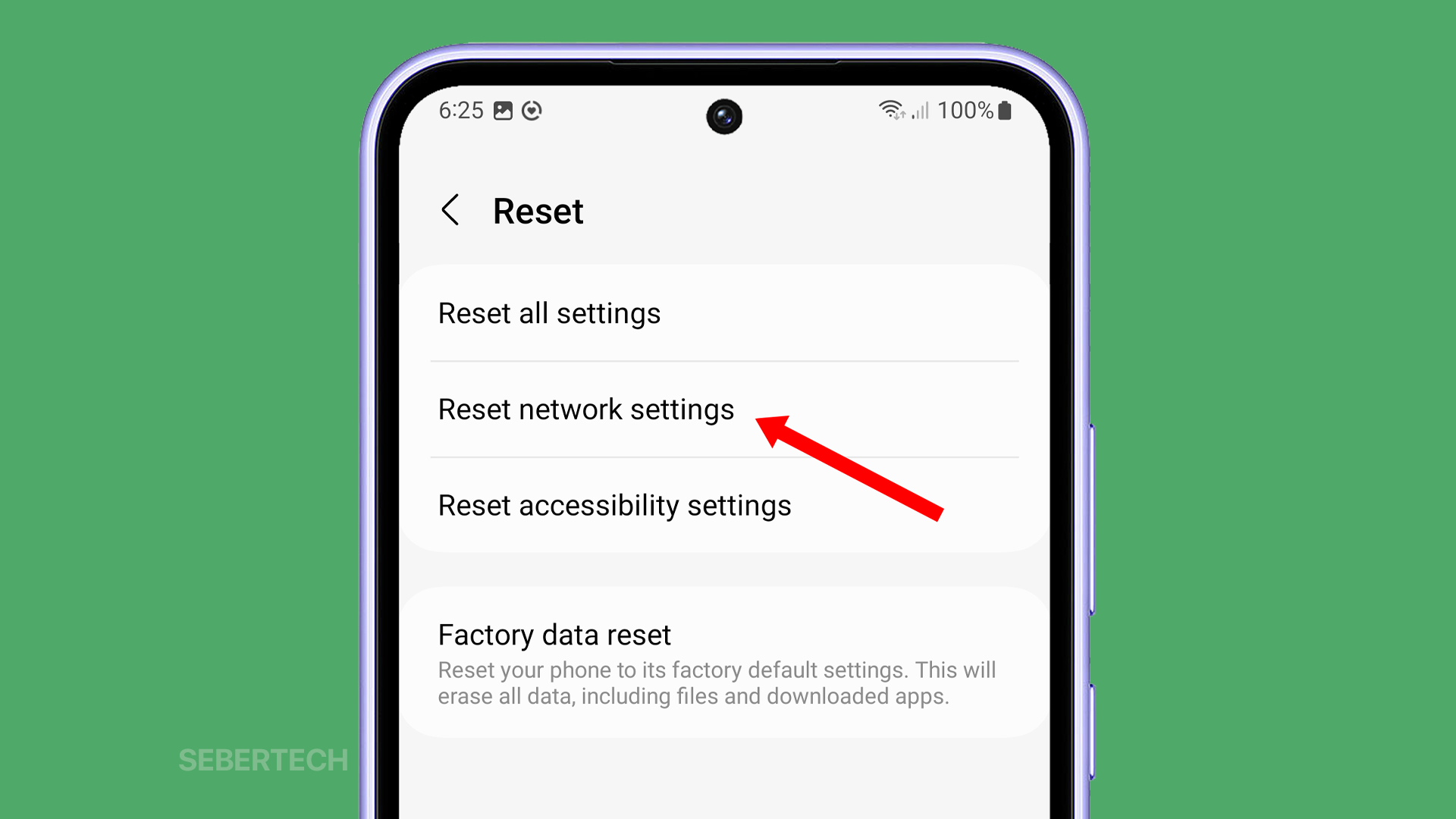 Reset Network Settings on Galaxy A54 8