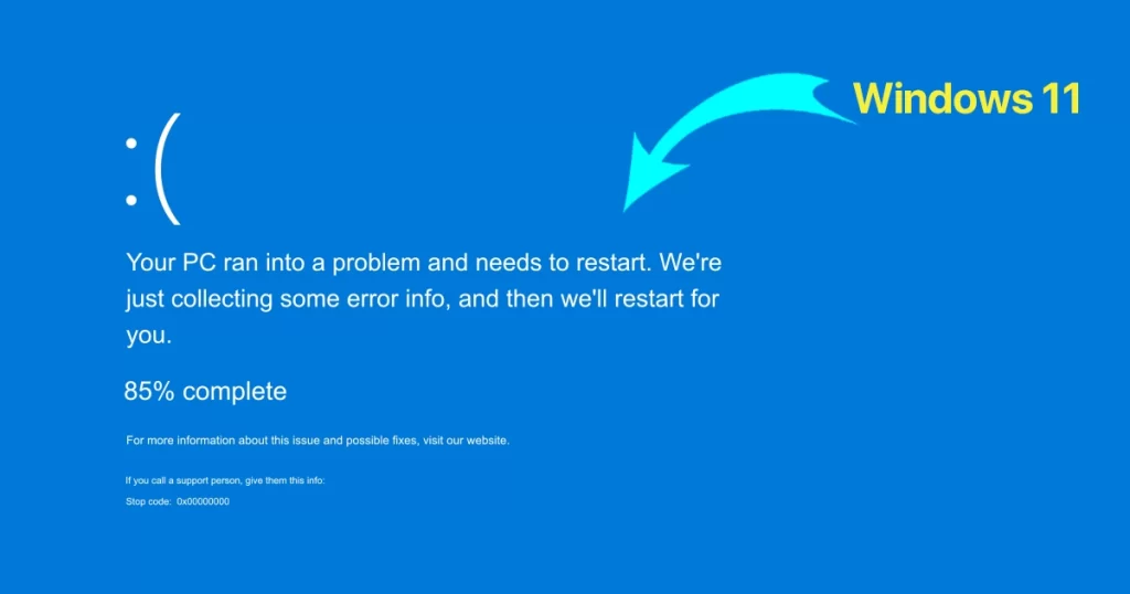 Fix Windows 11 Blue Screen error BSOD