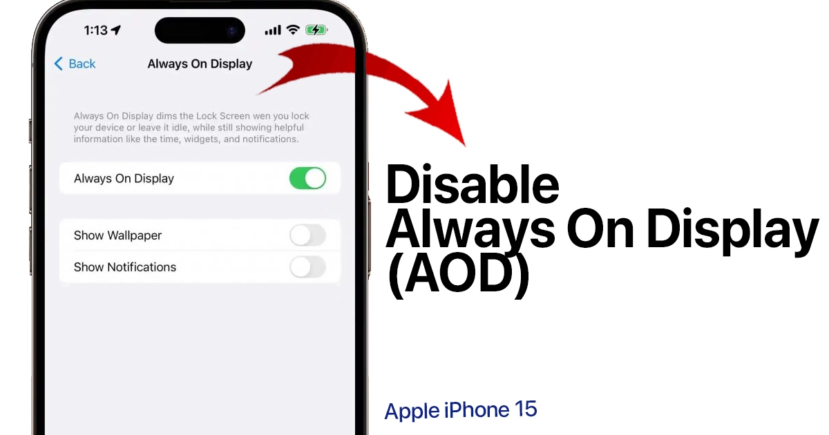 disable iphone 15 AOD settings featured