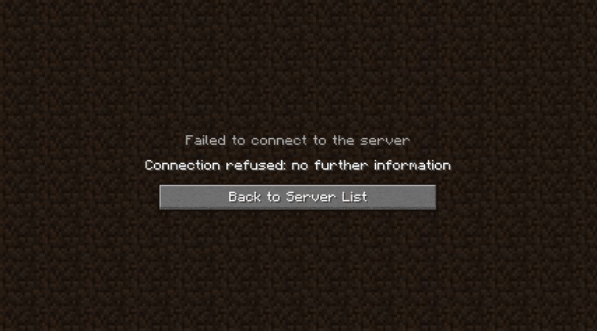 fix Minecraft server connection errors