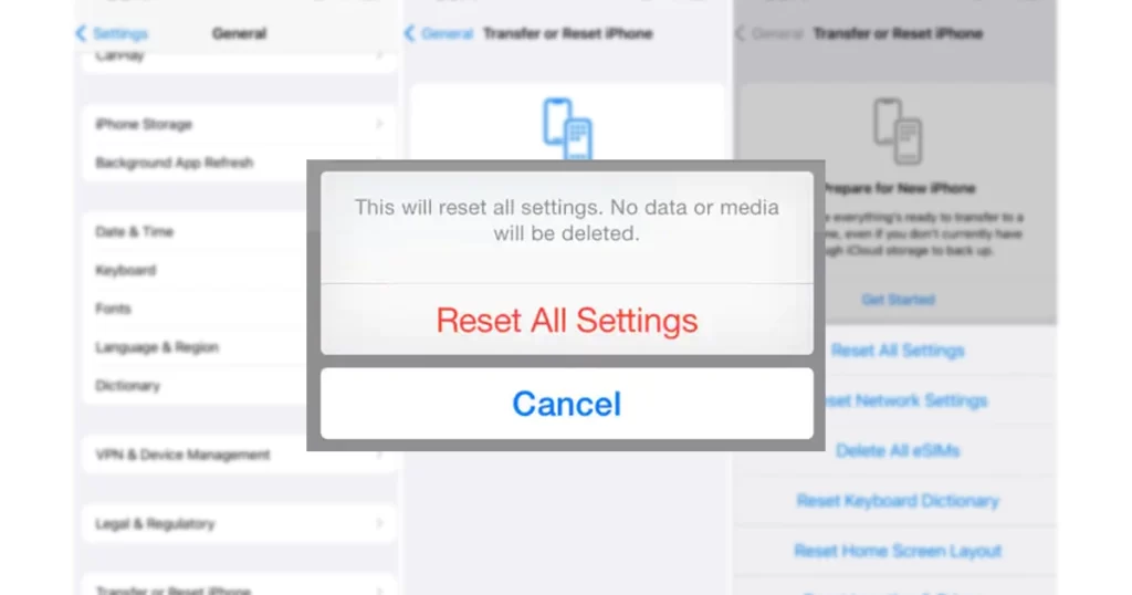 reset all settings iphone 15 pro max