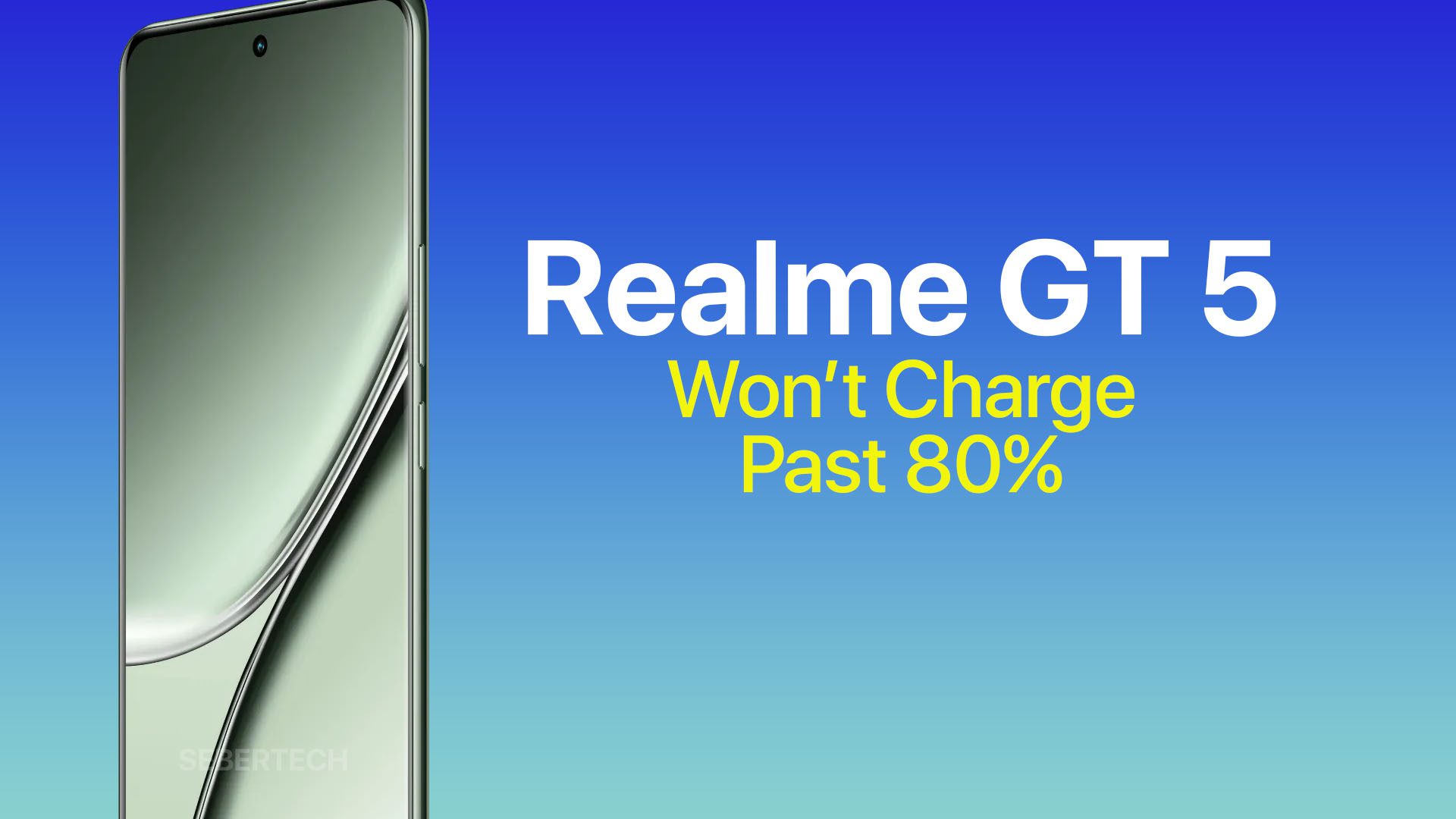 realme gt4 wont charge past 80