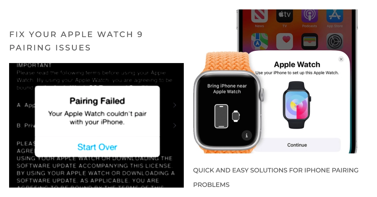 Fix Apple Watch 9 won't pair with iPhone