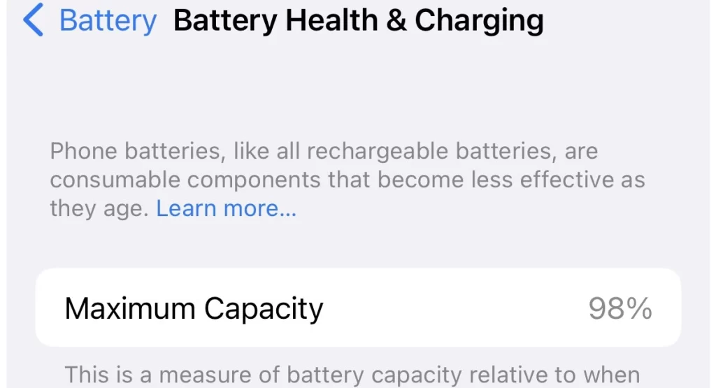 iphone 14 pro battery health