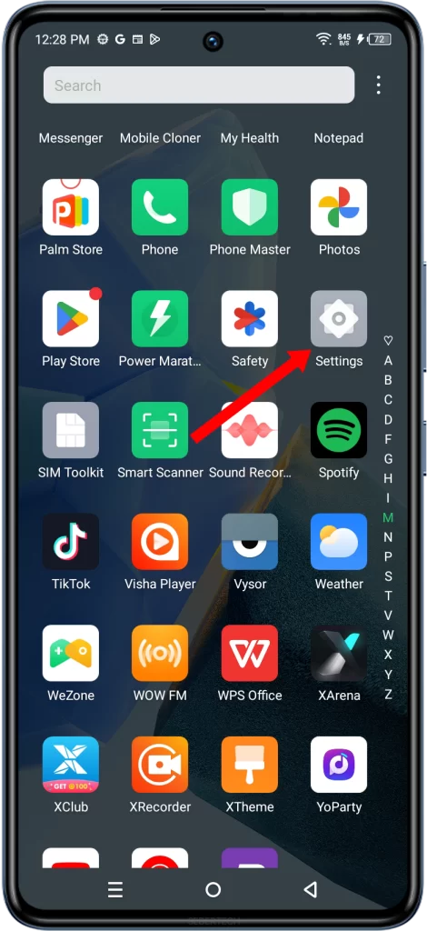 To begin, unlock your Infinix GT 10 Pro and locate the Settings app on your home screen or app drawer. The Settings app is represented by a gear icon. Tap on it to open the Settings menu.