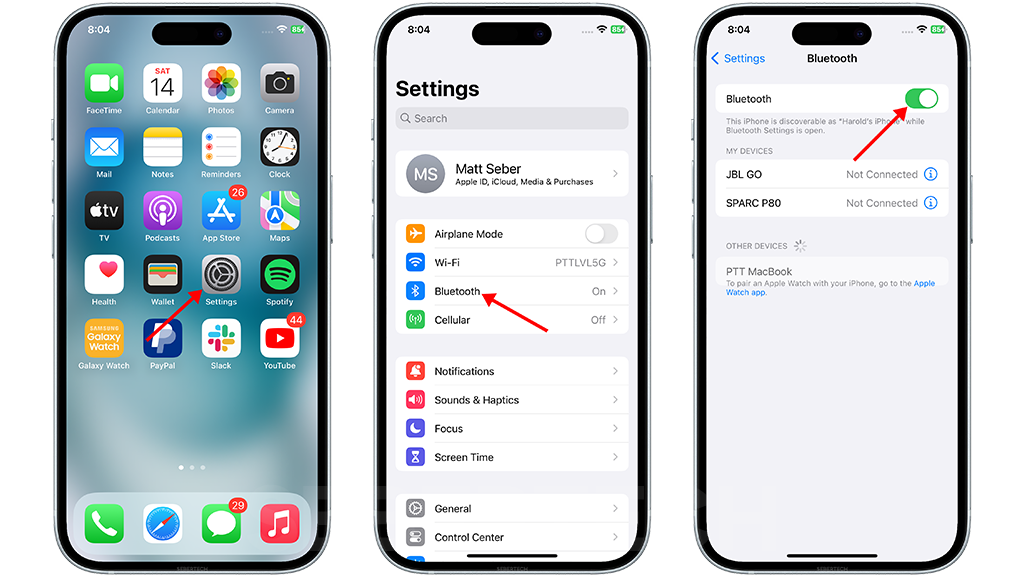 How To Make Sure Bluetooth Is Enabled on iPhone 15