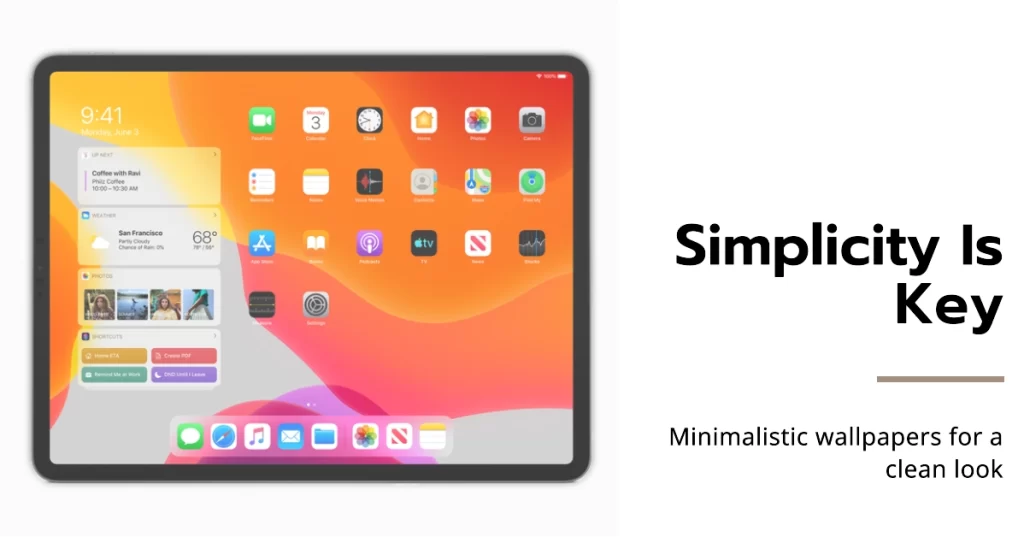 iPad Pro Simple Home screen static wallpaper