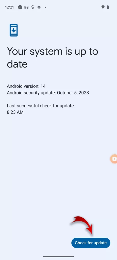 android 14 check for updates