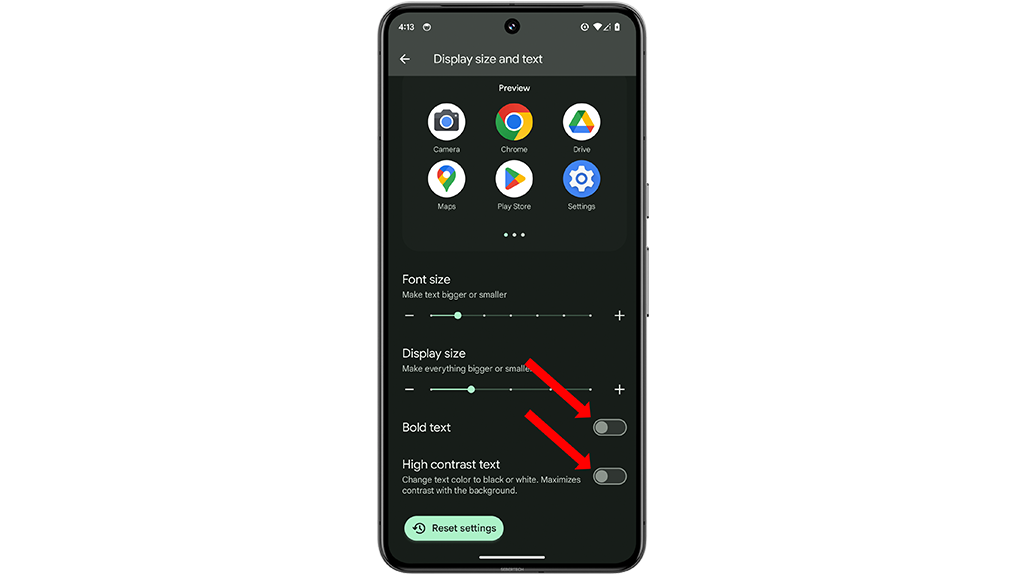 Enlarging Text and Icons for Easier Viewing on Your Google Pixel 8 Pro 3