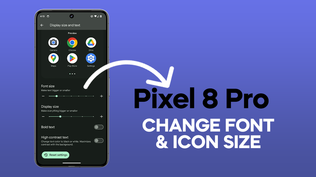 Enlarging Text and Icons for Easier Viewing on Your Google Pixel 8 Pro 5