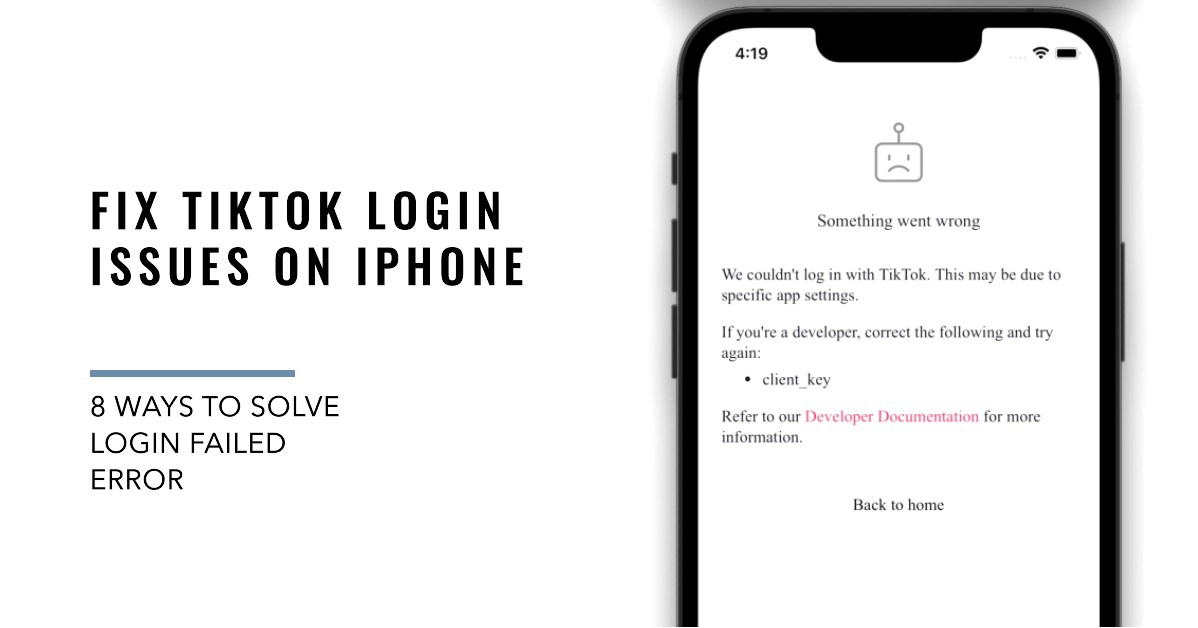 Fix TikTok Login Issues on iPhone