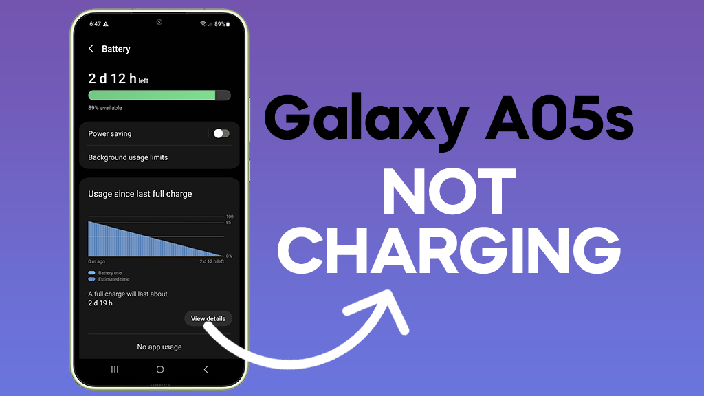How To Fix A Galaxy A05s That Won't Charge