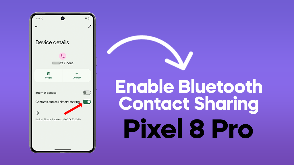 How to Enable Bluetooth Contact Sharing on Google Pixel 8 Pro 5