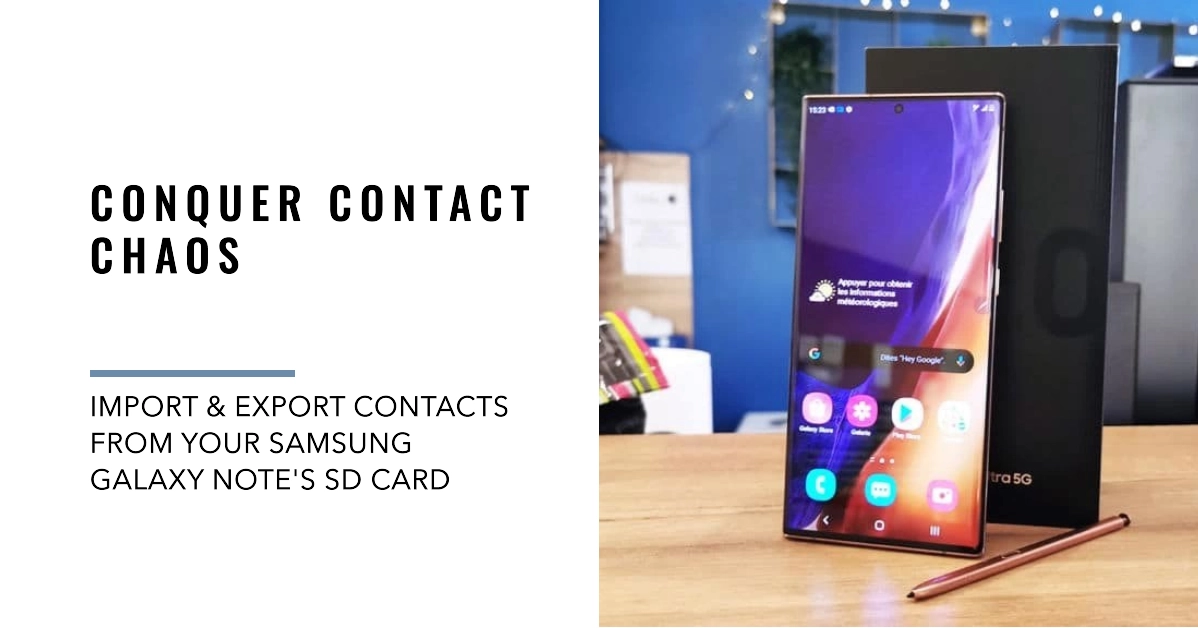 Import & Export Contacts from Your Samsung Galaxy Note's SD Card