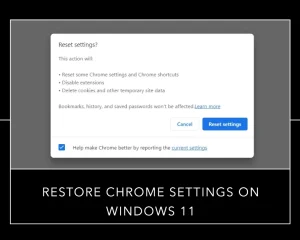 How to Restore Default Settings for Chrome Browser on Windows 11 | Reset Chrome Settings