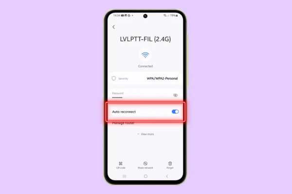 Enable Disable Wi Fi Auto Reconnect on Samsung Galaxy A55