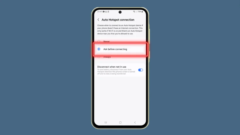 Configure Wi Fi Auto Hotspot Connection on Galaxy A55