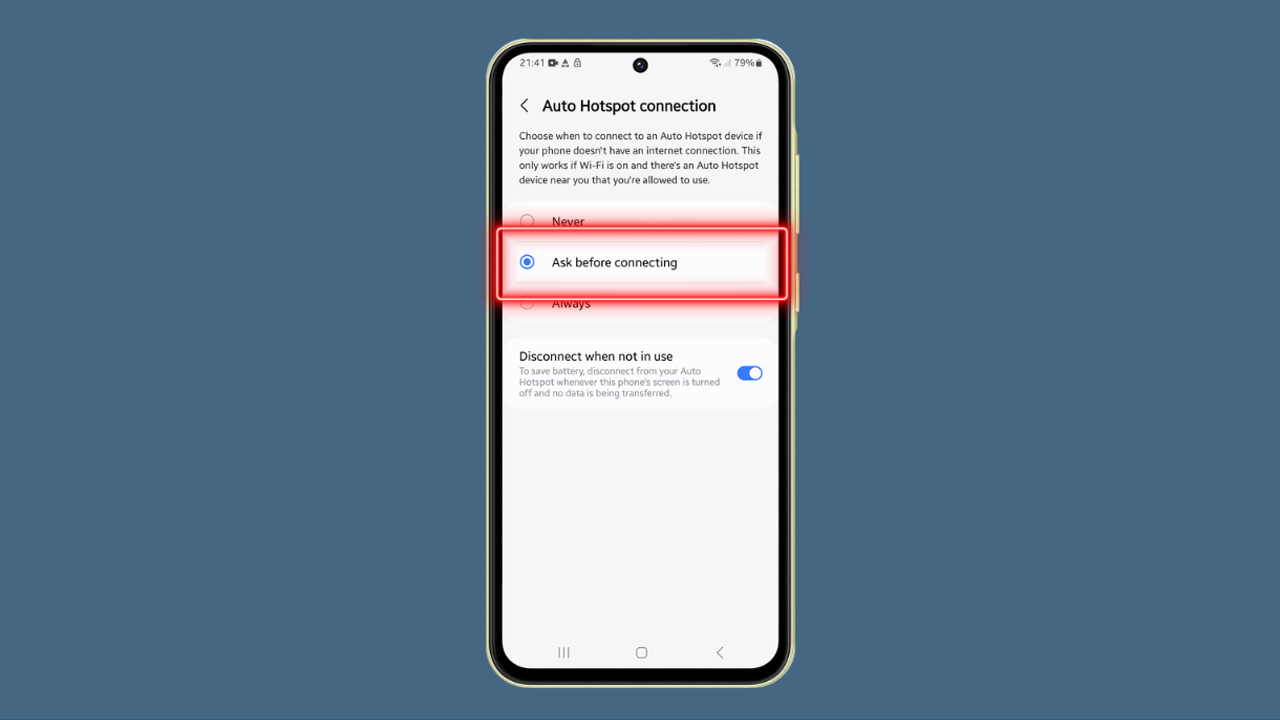 Configure Wi Fi Auto Hotspot Connection on Galaxy A55